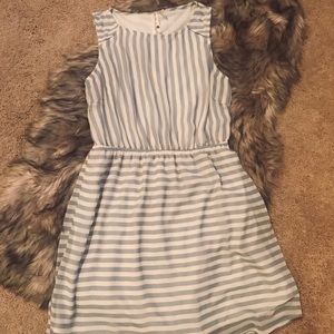 Blue & White Striped Dress